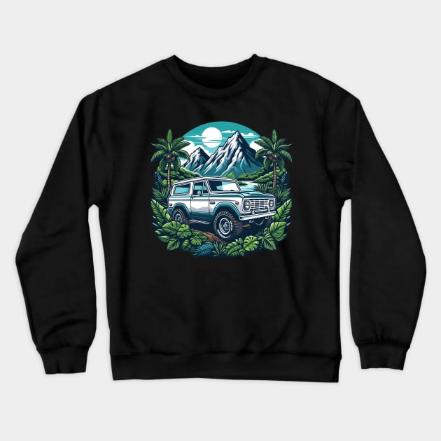 Bronco in the Wild: Unleashing Adventure with Forest Crewneck Sweatshirt by pentaShop